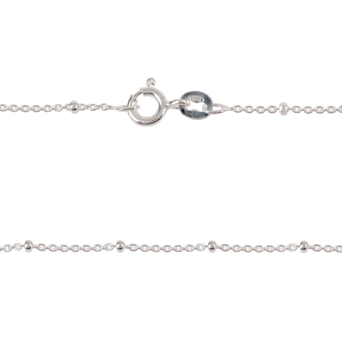 Halsketting Bamboe Bal - Zilver